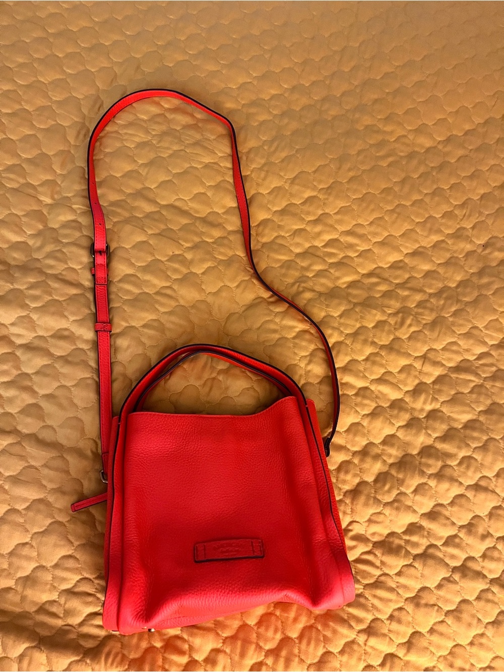 American Leather Chili Red Tripe ELeather Crossbody Bag - Classic Everyday Style